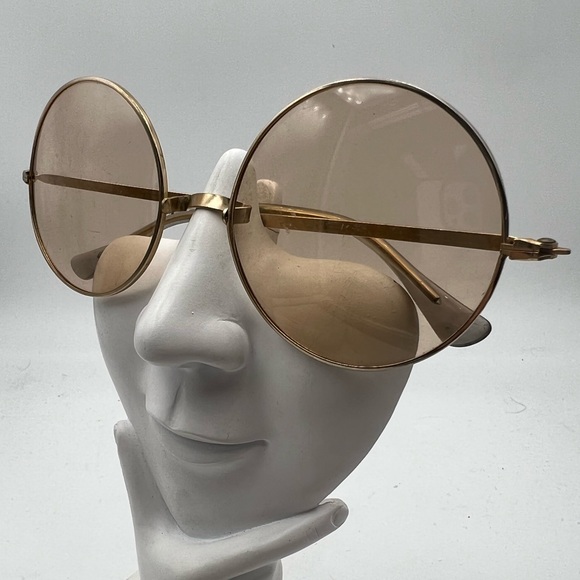 Vintage Gold Round Sunglasses Frames - Picture 3 of 4